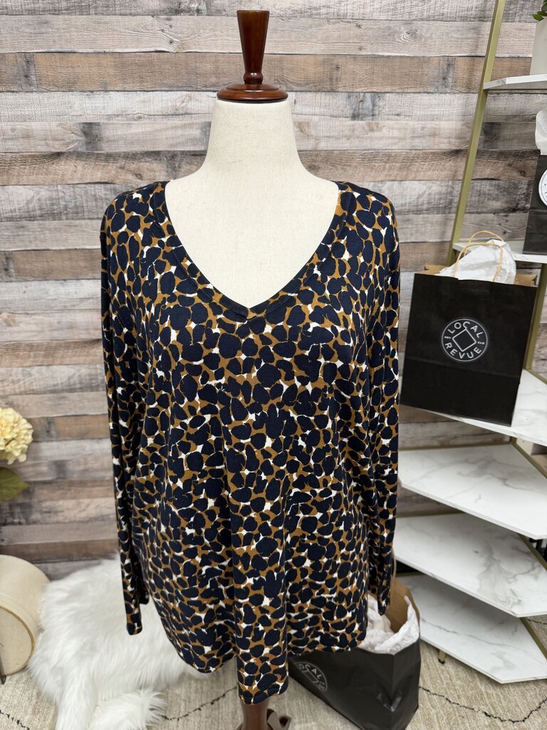 Chico's Leopard Print V-Neck Sweater