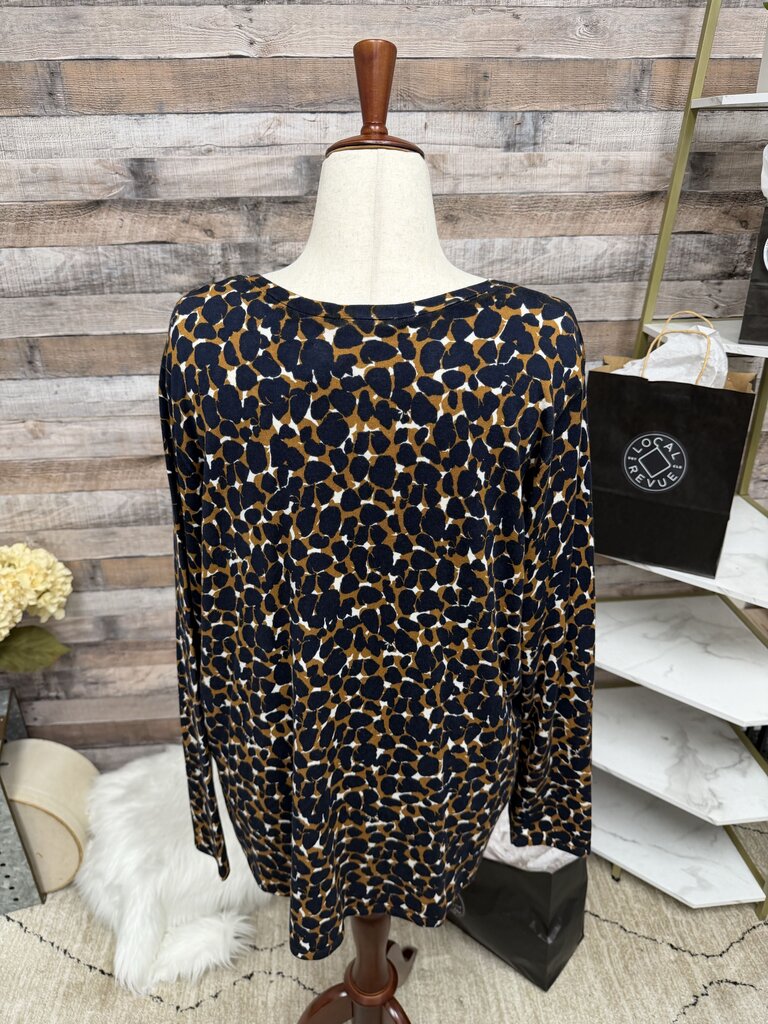 Chico's Leopard Print V-Neck Sweater