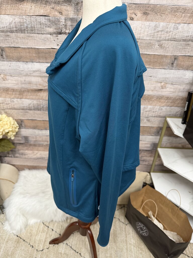 Fabletics Blue Fleece Zip Up Hoodie