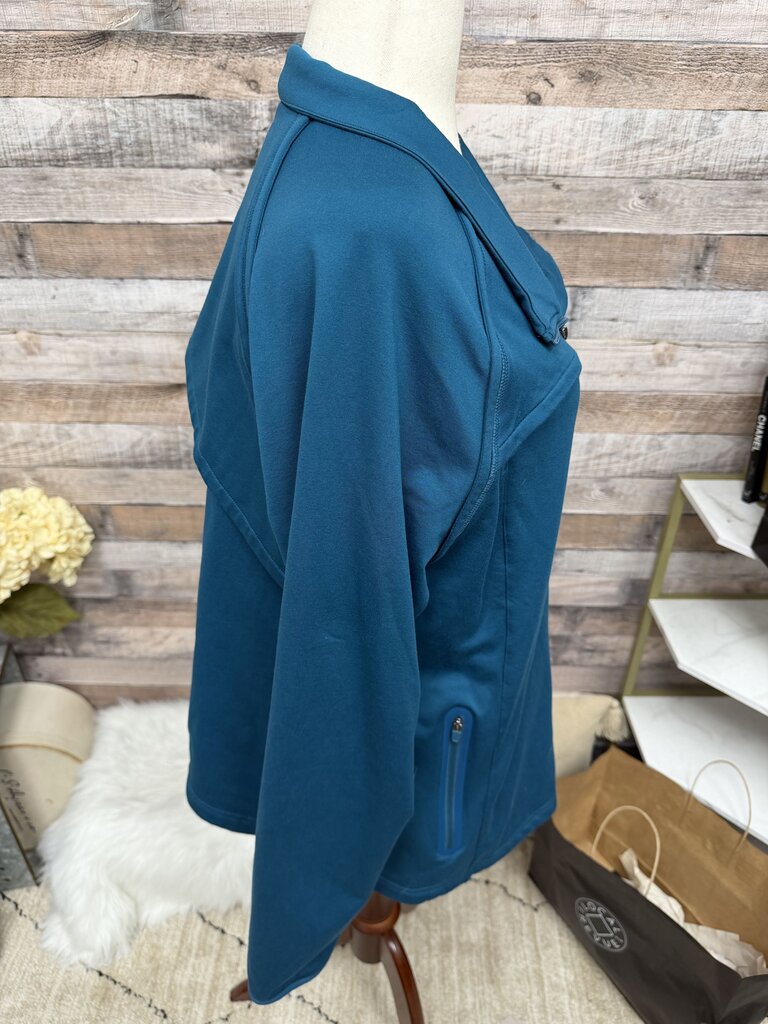 Fabletics Blue Fleece Zip Up Hoodie