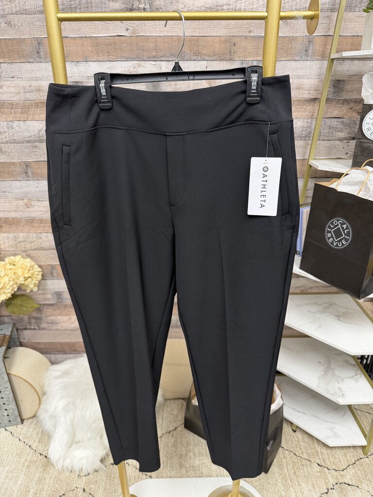 NWT Athelta Black Tapered Leg Cropped Pants