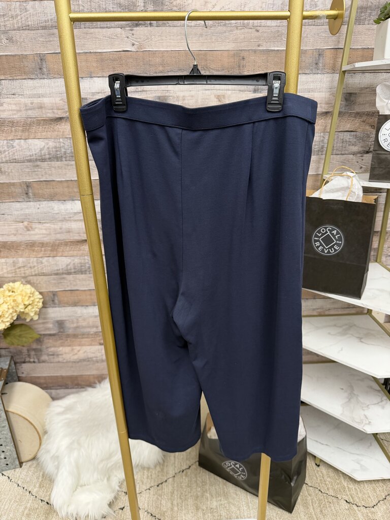 J.Jill Navy Pull-On Pants 2X