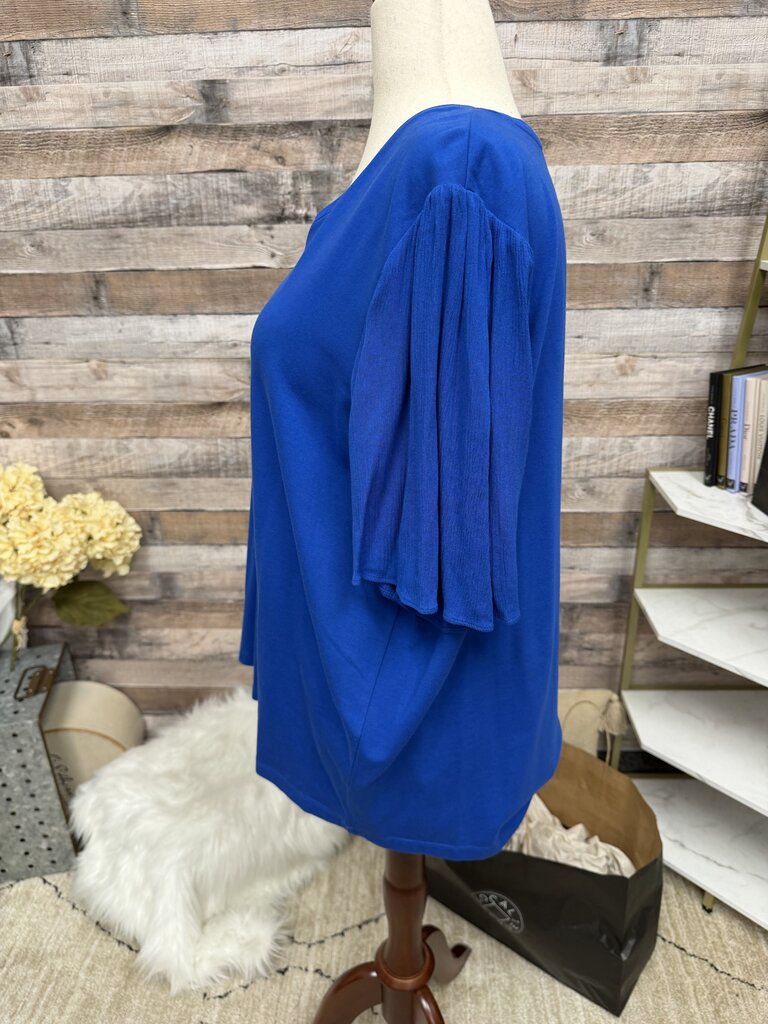 Chico's Blue V-Neck T-Shirt XXL