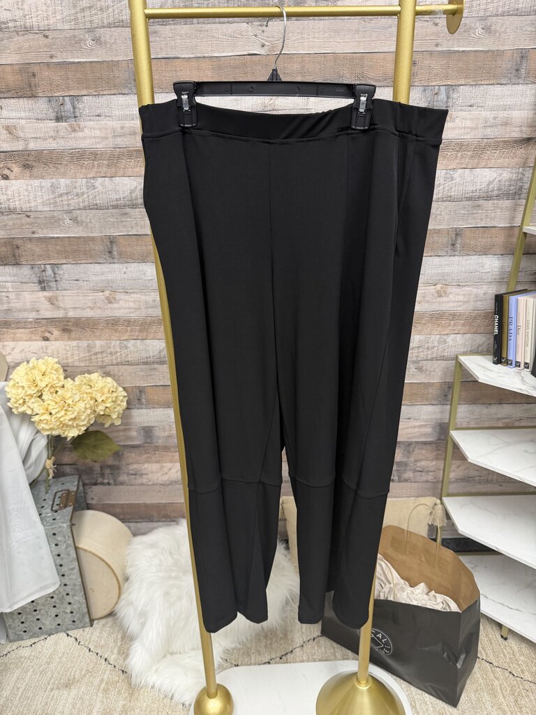 Lisa Bayne Black Knit Pull-On Pants XL
