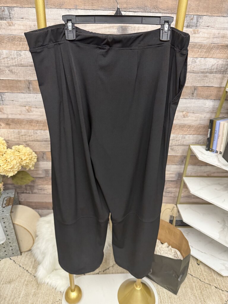 Lisa Bayne Black Knit Pull-On Pants XL
