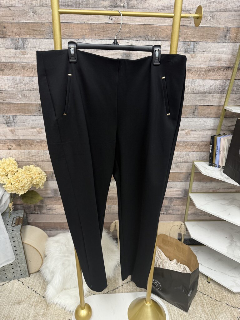 NWT Chico's Black Knit Pull-On Pants 18