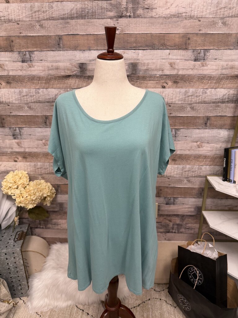 J.Jill Teal Luxe Supima Easy Tee XXL