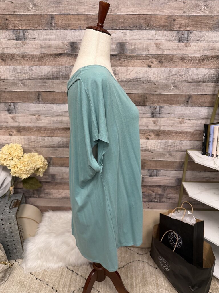 J.Jill Teal Luxe Supima Easy Tee XXL