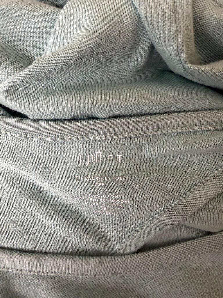 J.Jill Teal Luxe Supima Easy Tee XXL