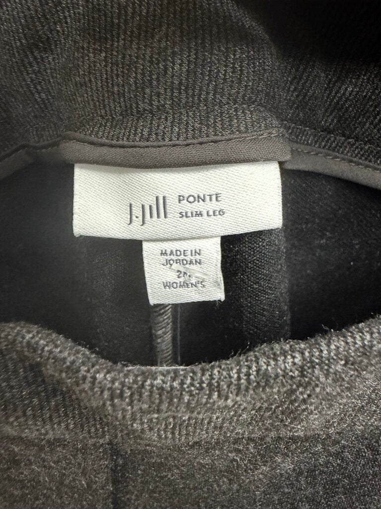 NWT J Jill Pointe Slim Leg Dark Grey Dress Pants