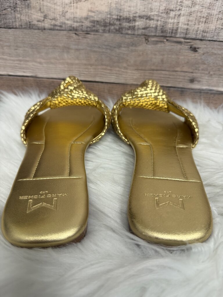 Marc Fisher Gold Metallic Knotted Slide