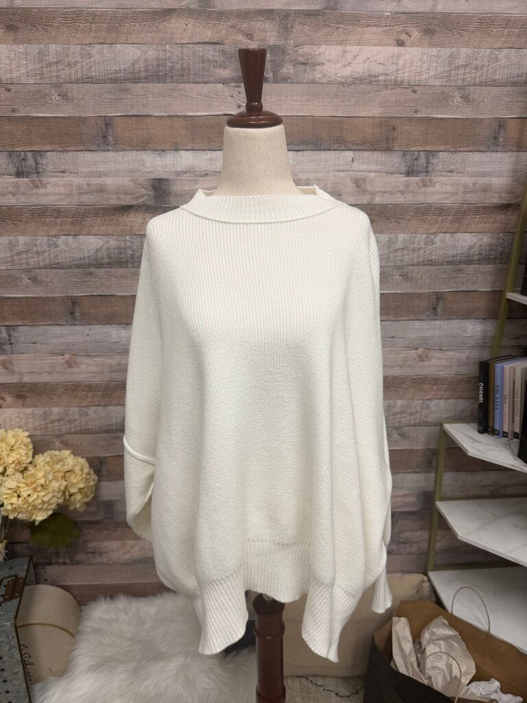 Free People White Easy Street Sweater