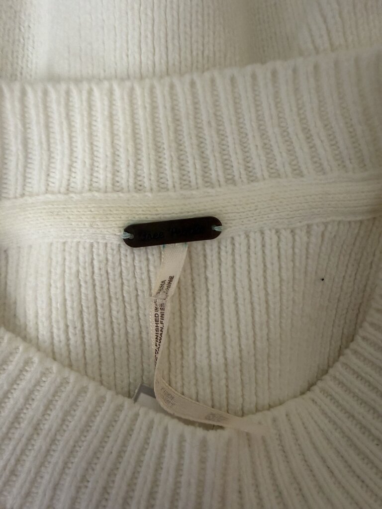 Free People White Easy Street Sweater