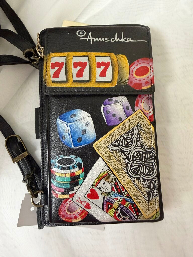 NWT Anuschka Vegas High Roller Crossbody Clutch