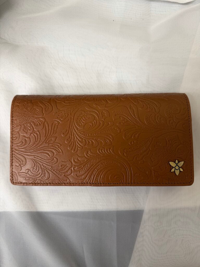 NWT Anna by Anuschka Cognac Heritage Flap Wallet