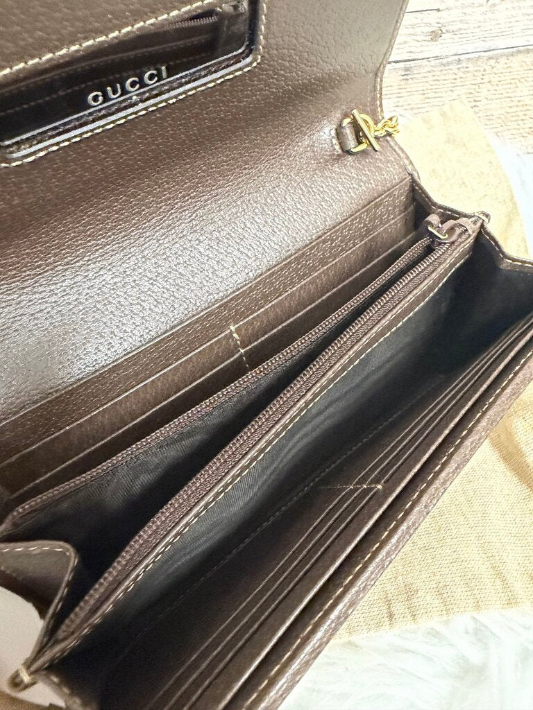 Gucci Ophidia Canvas & Leather Contiental Wallet