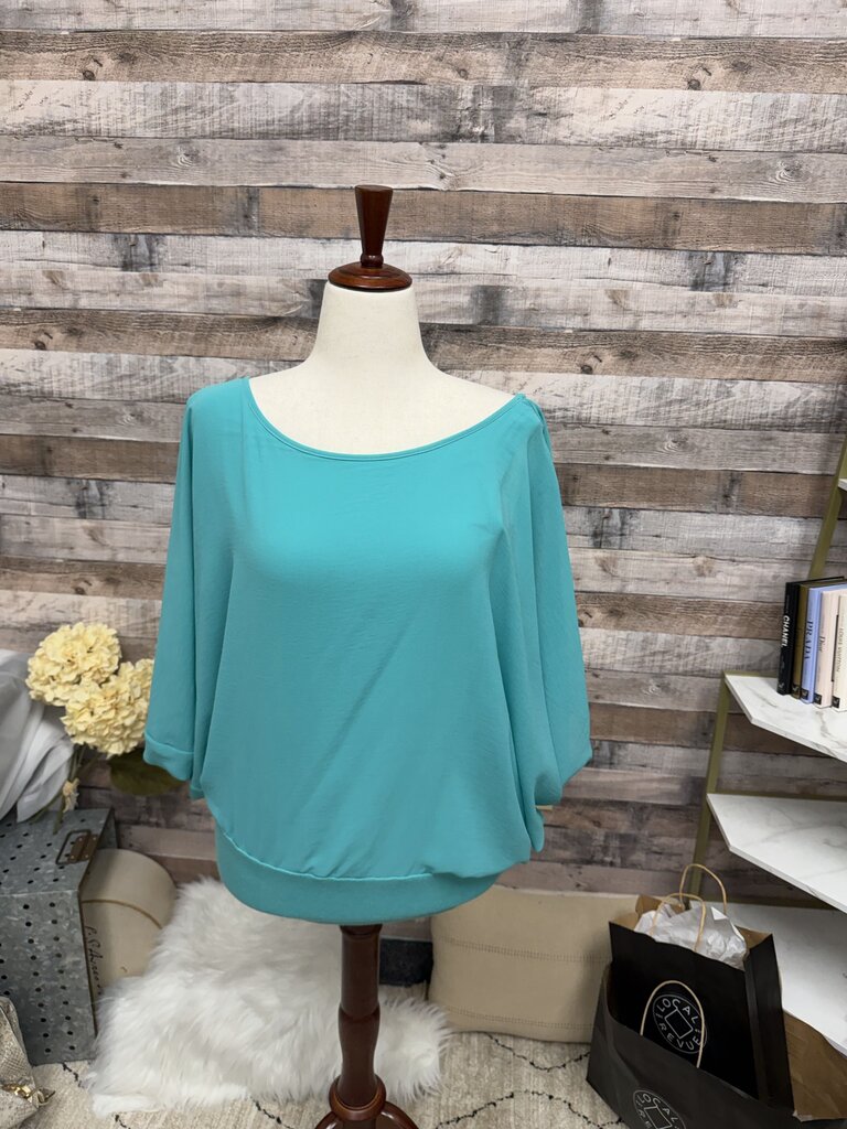 Cha Cha Vente Turquoise Flutter Top