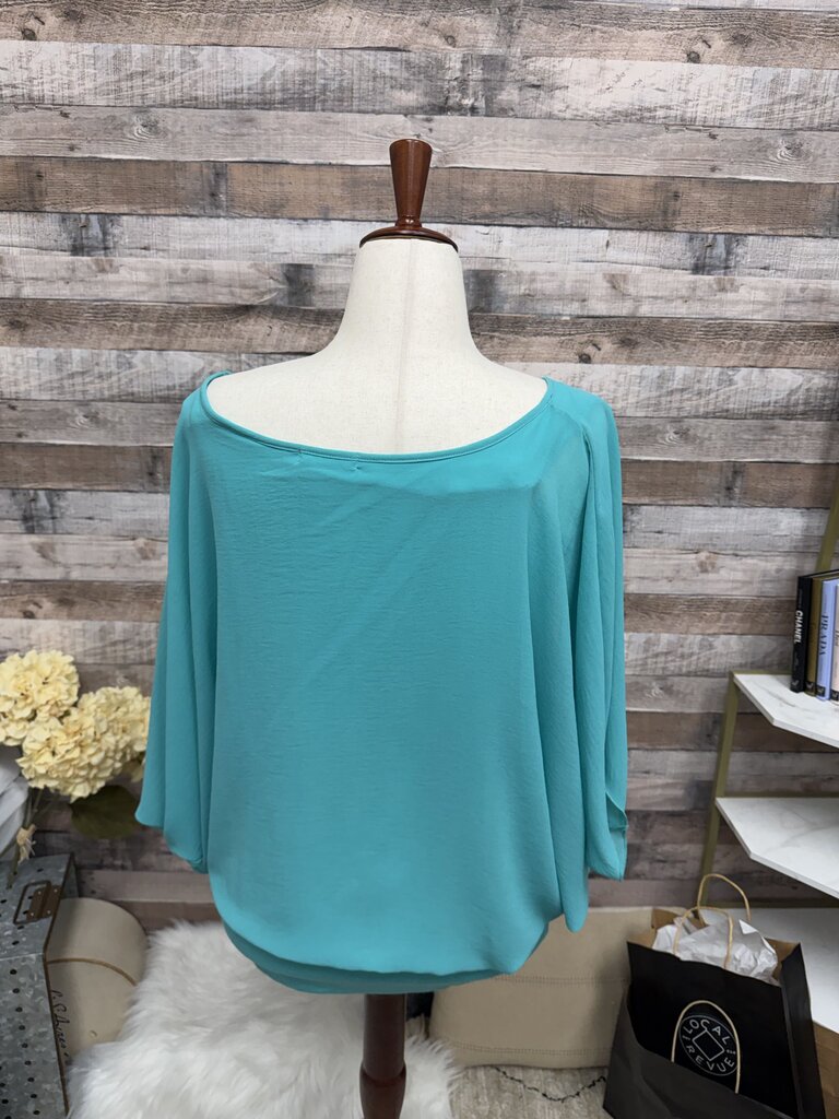 Cha Cha Vente Turquoise Flutter Top