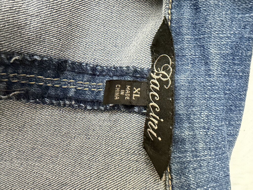 Baccini Blue Denim Vest w/Lace Back