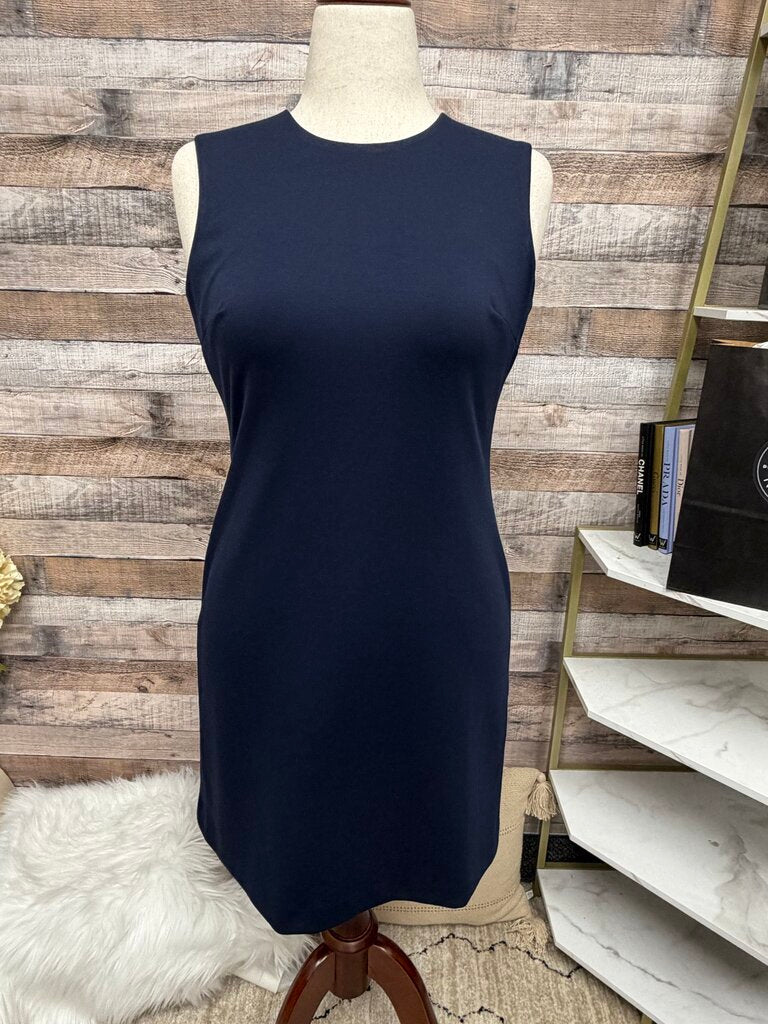 Calvin Klein Navy Sleeveless Sheath