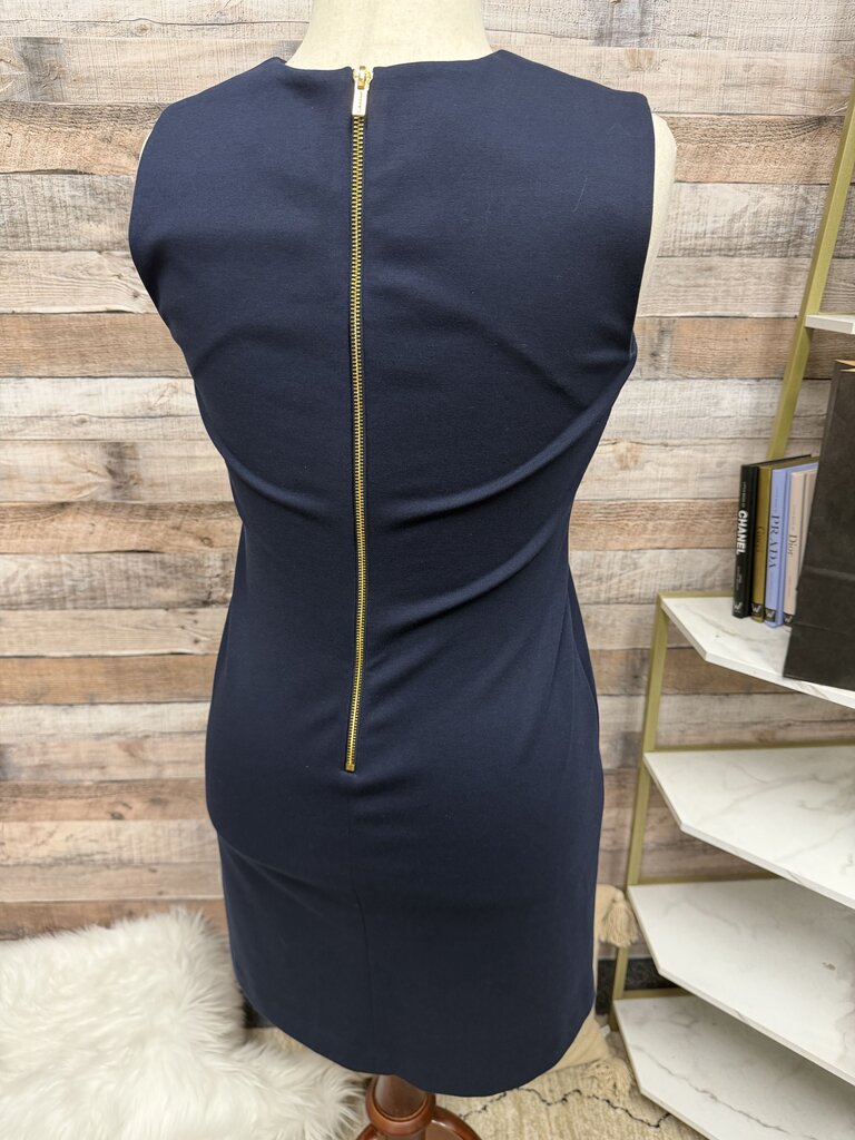 Calvin Klein Navy Sleeveless Sheath