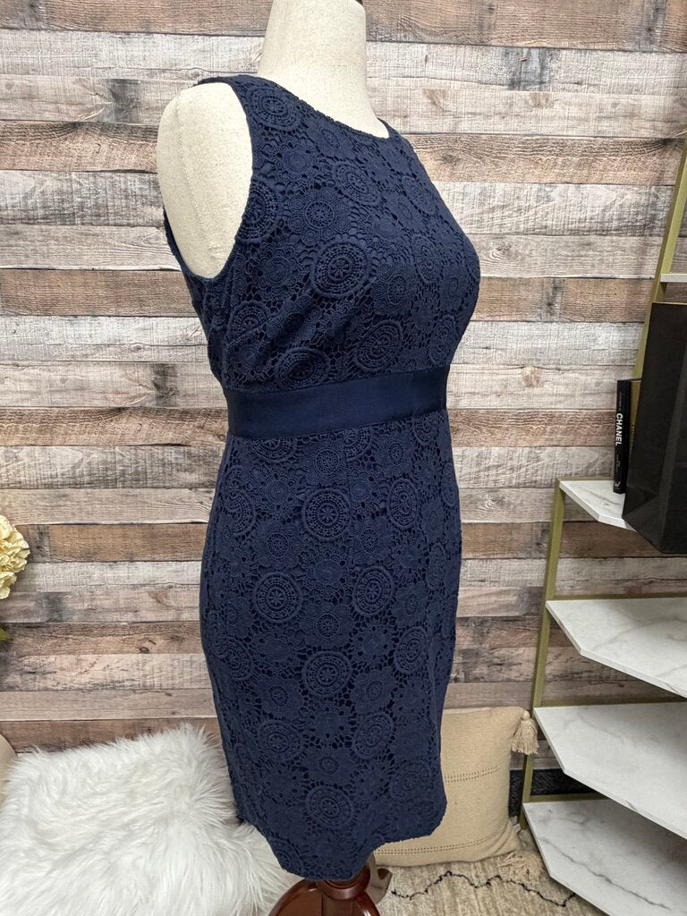 Boden Navy Lace Sleeveless Sheath Dress