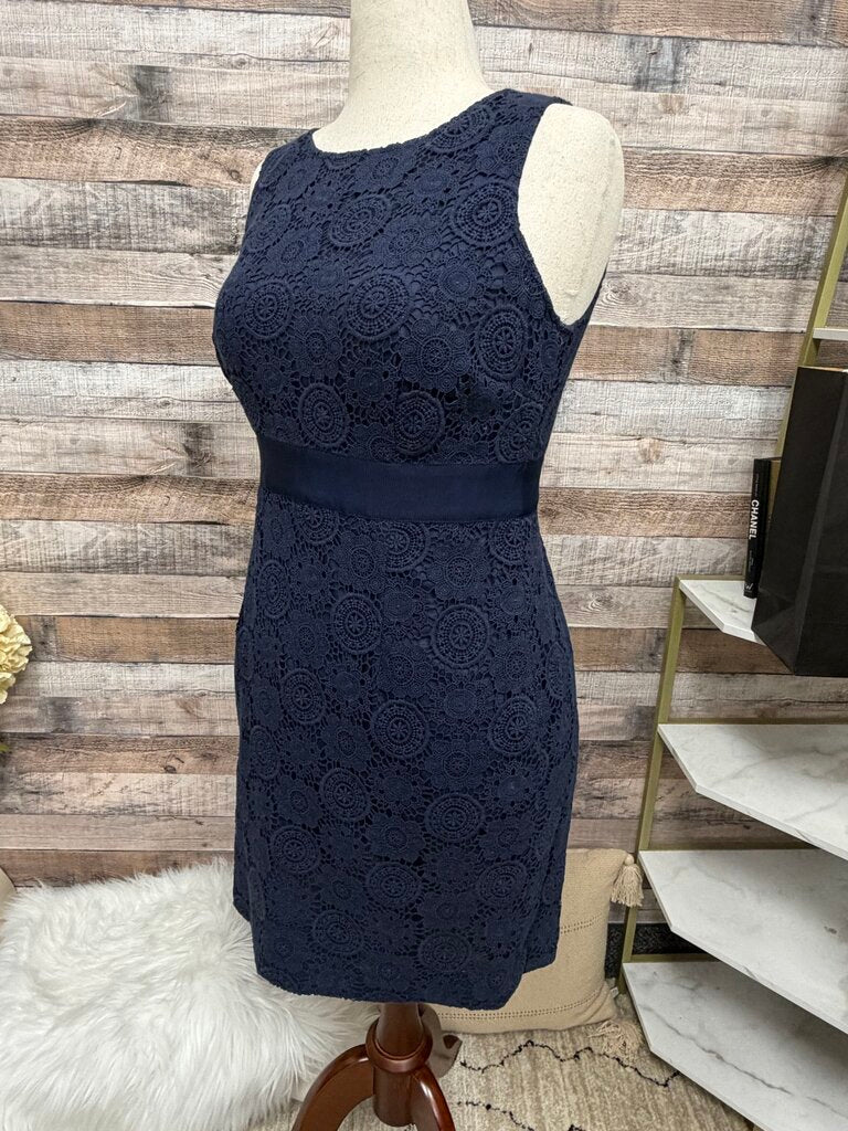 Boden Navy Lace Sleeveless Sheath Dress