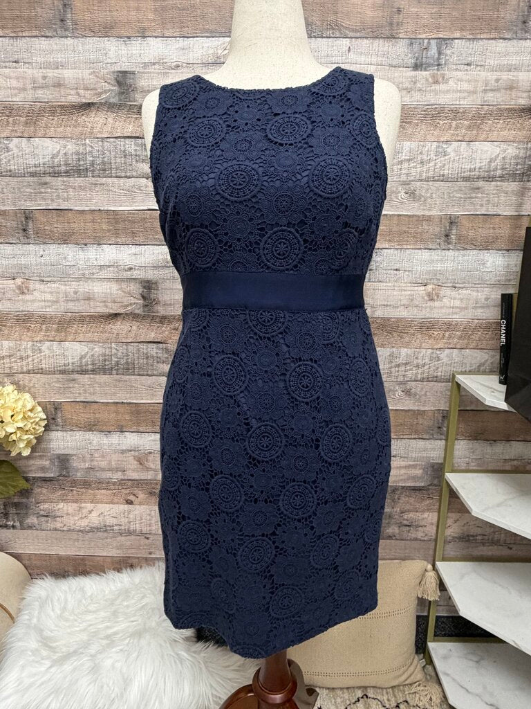Boden Navy Lace Sleeveless Sheath Dress