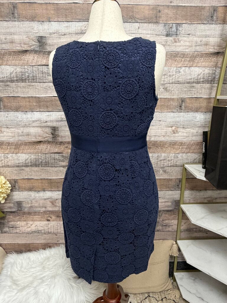 Boden Navy Lace Sleeveless Sheath Dress