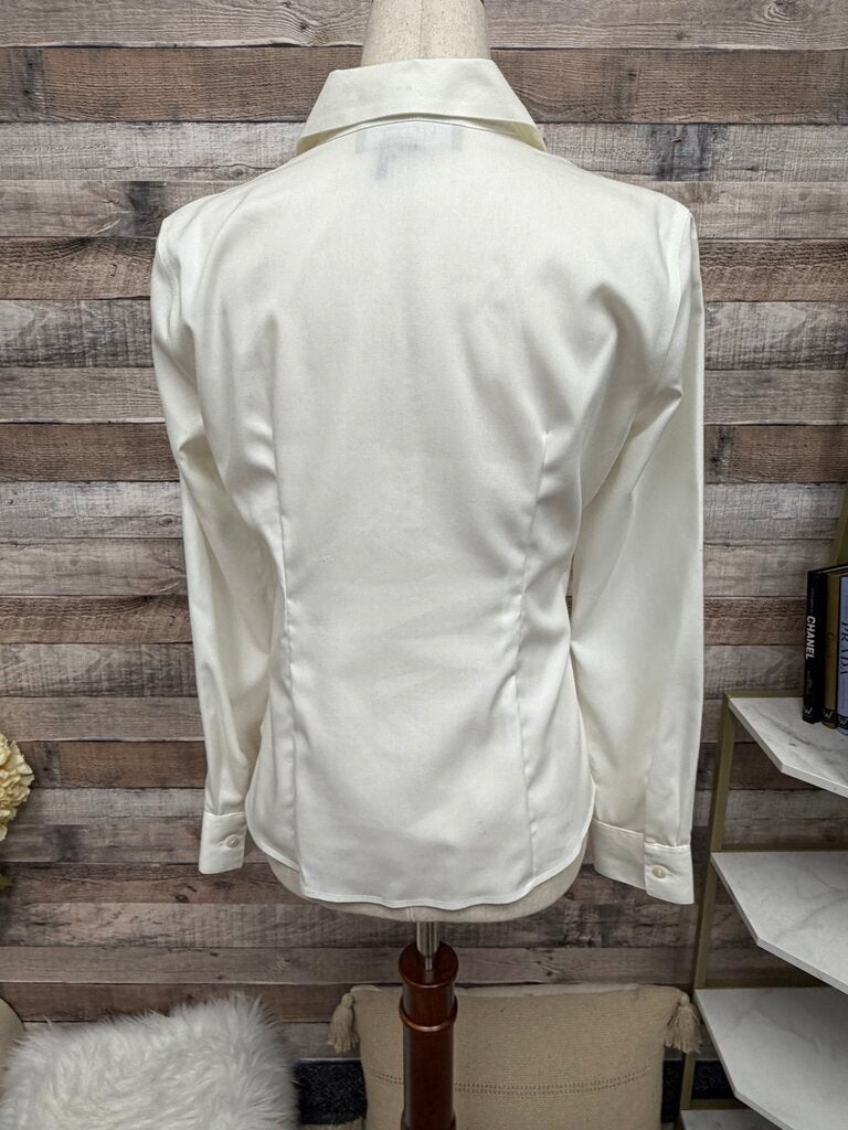 Kasper White Fitted Button Down