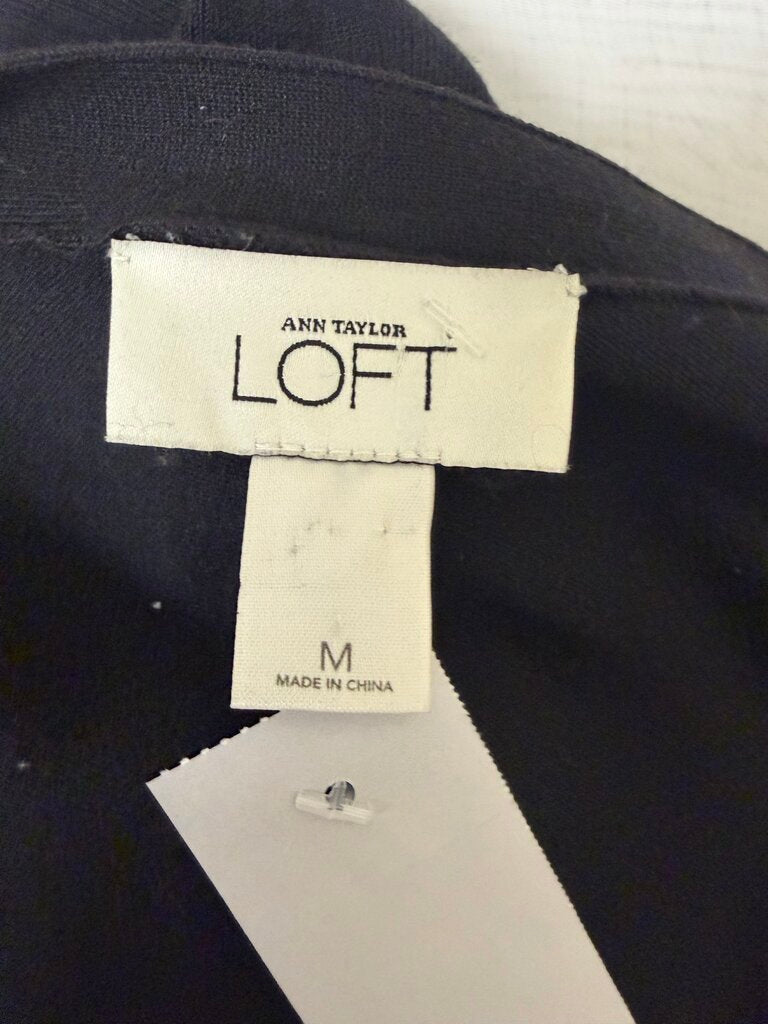 Loft Black V-Neck One Button Cardigan