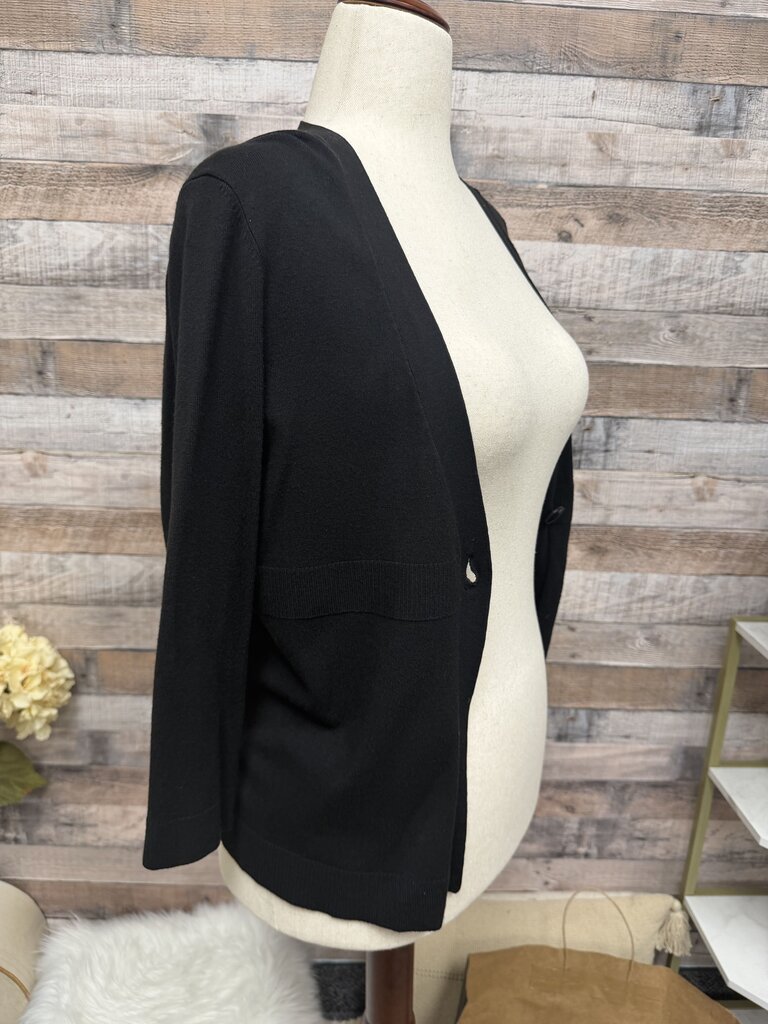 Loft Black V-Neck One Button Cardigan