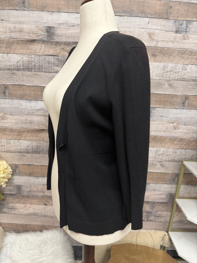 Loft Black V-Neck One Button Cardigan