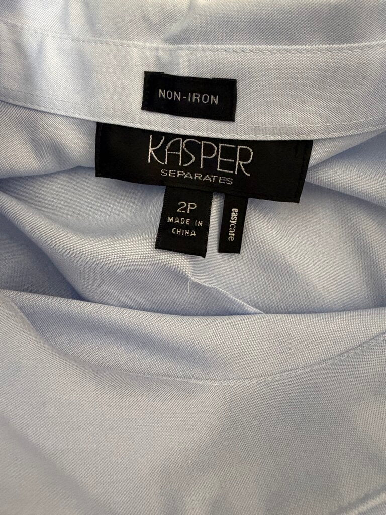 Kasper Blue Fitted Button Down