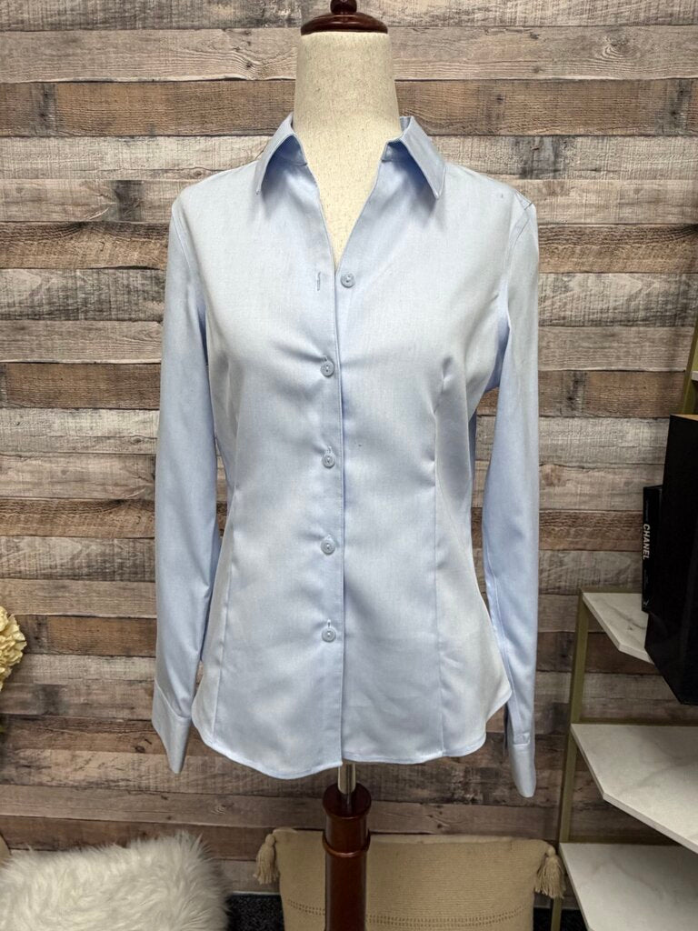 Kasper Blue Fitted Button Down