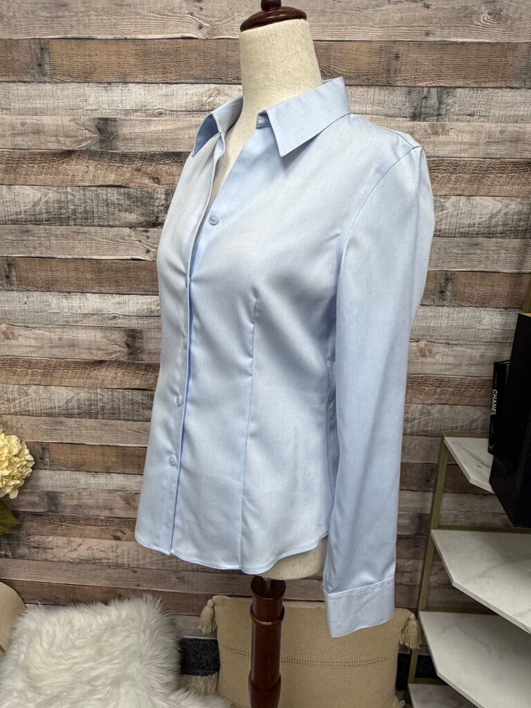 Kasper Blue Fitted Button Down