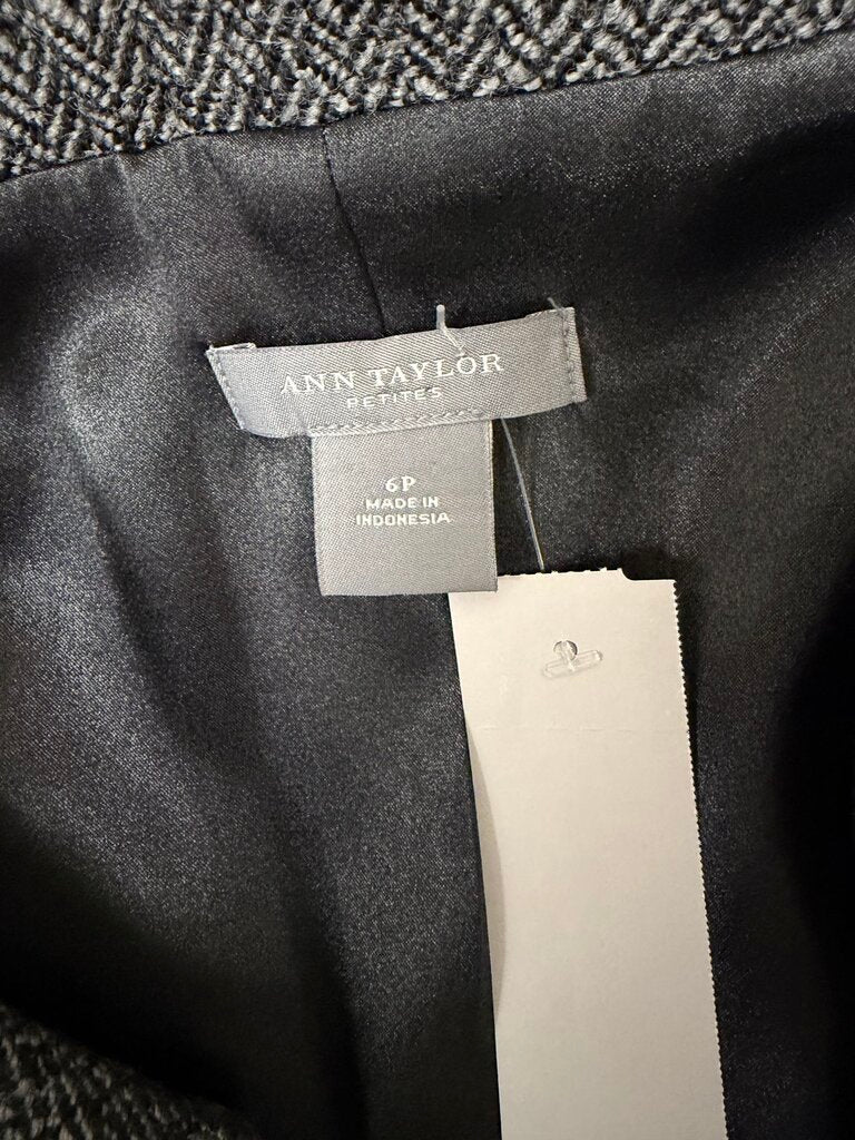 Ann Taylor Herringbone Wool Blend Blazer