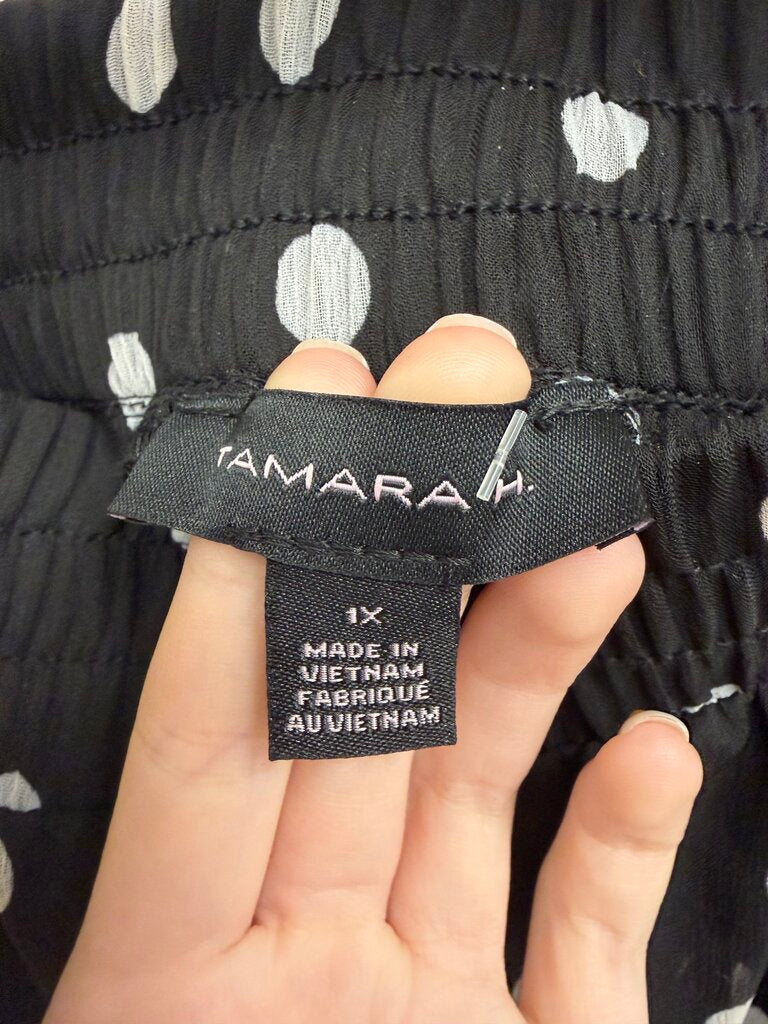 Tamara H Black & White Polka Dot Maxi Skirt