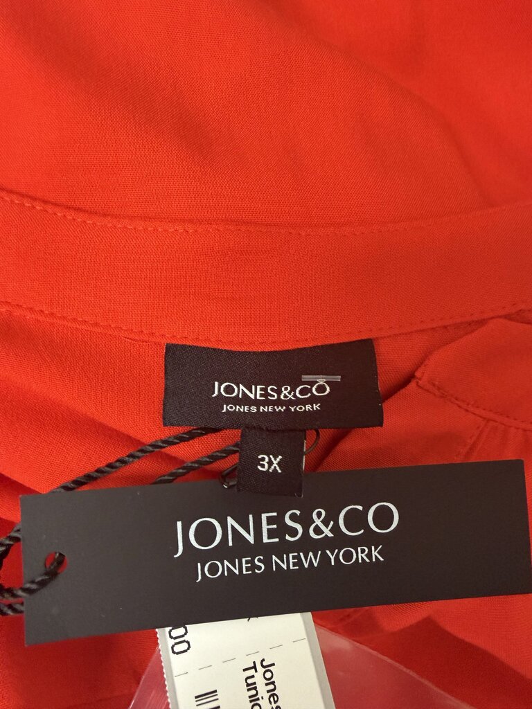 Jones & Co Red/Orange Linen Tunic Top