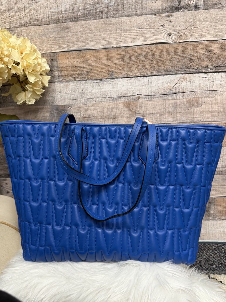 Moschino Milano Electric Blue Quilted M Large Tote