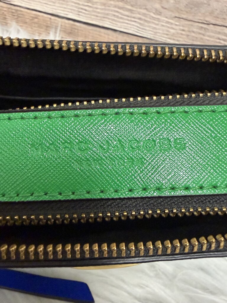 Marc Jacobs Leather Crossbody Blue & Green Camera Bag