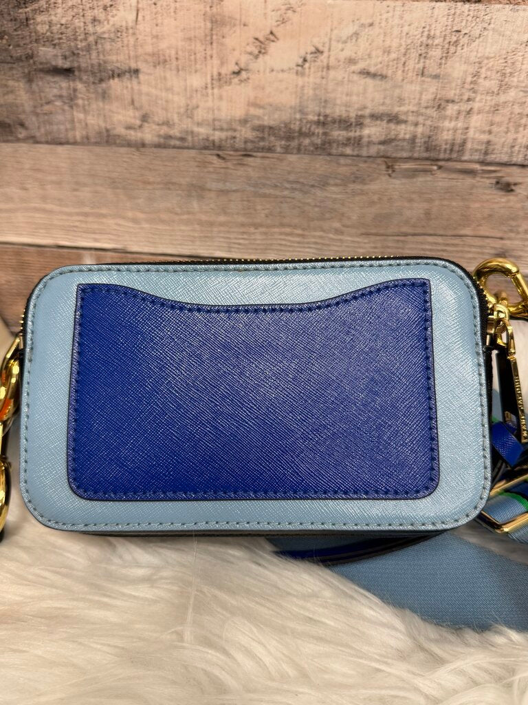 Marc Jacobs Leather Crossbody Blue & Green Camera Bag