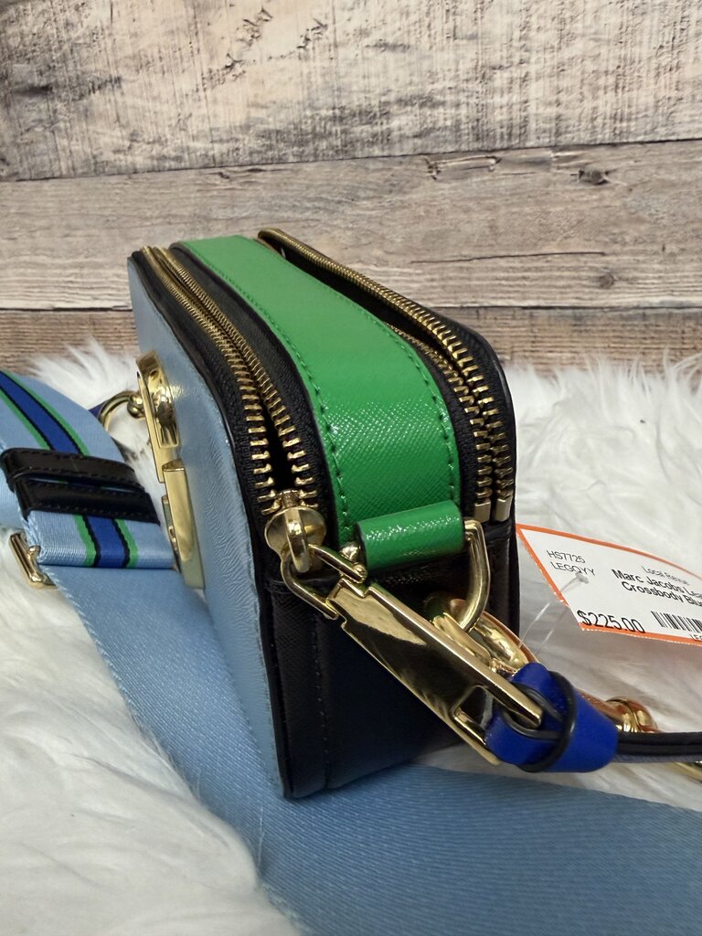 Marc Jacobs Leather Crossbody Blue & Green Camera Bag
