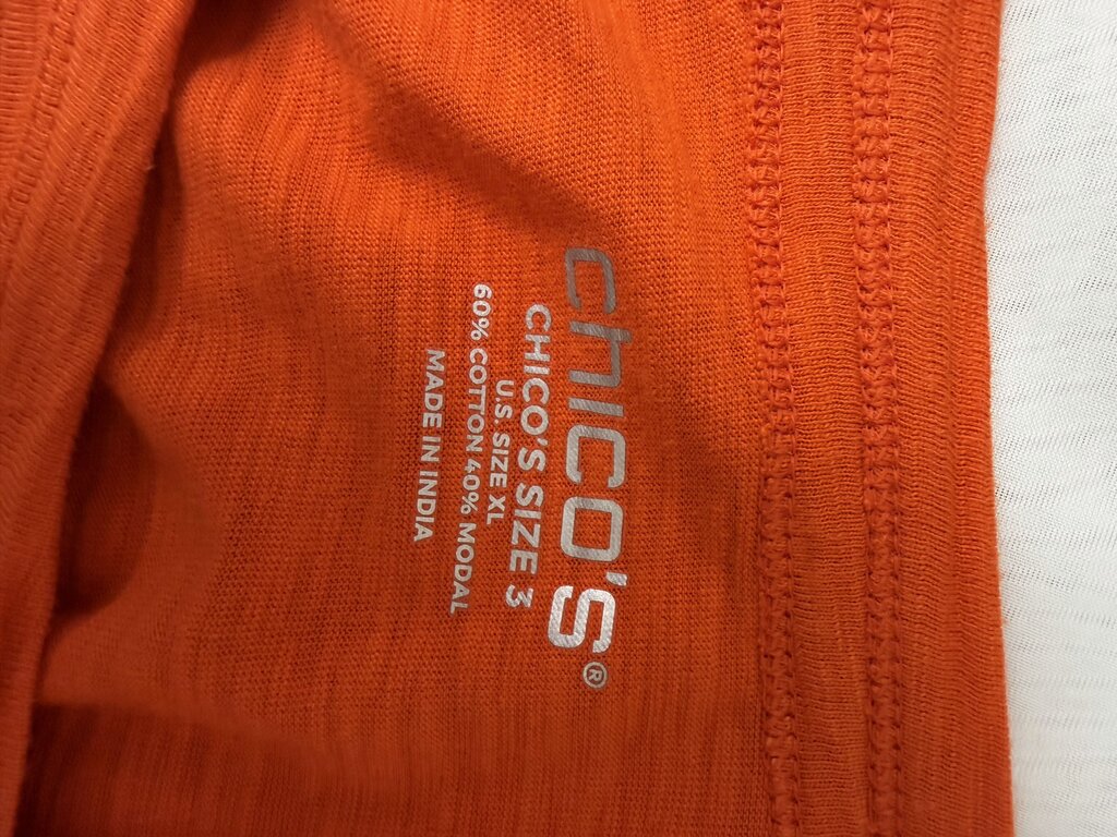 Chico's Orange Short Sleeve Tee