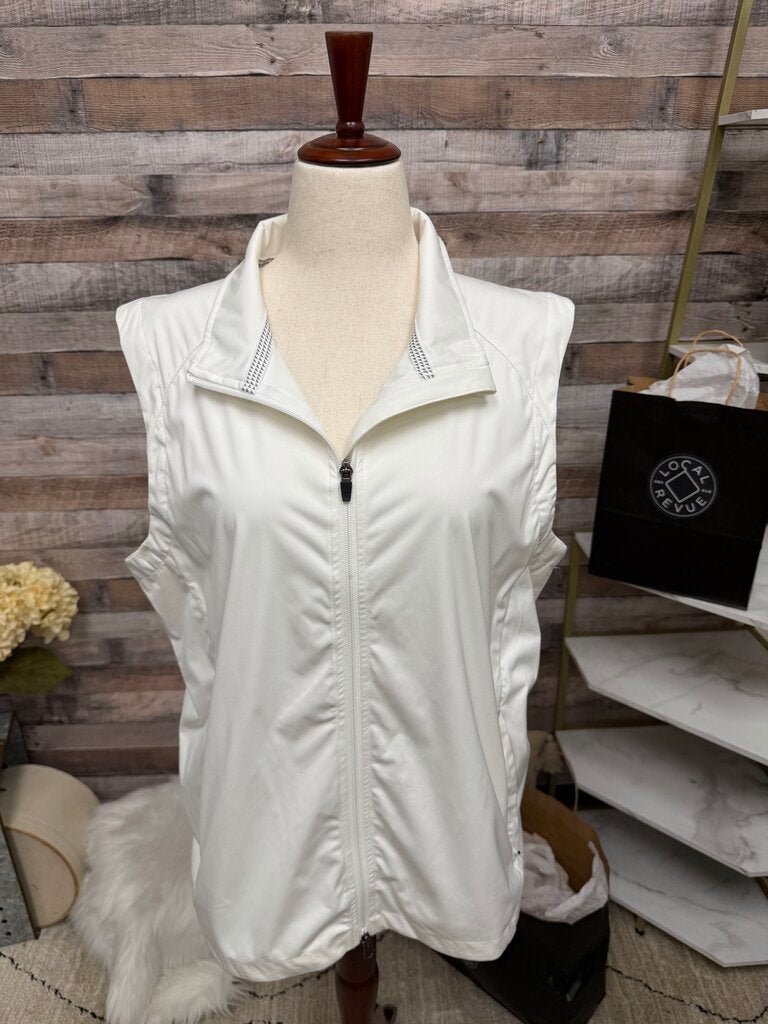 Bette & Court White Zip Athletic Vest