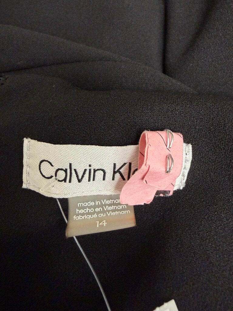 Calvin Klein Black Rose Detail Cocktail Dress