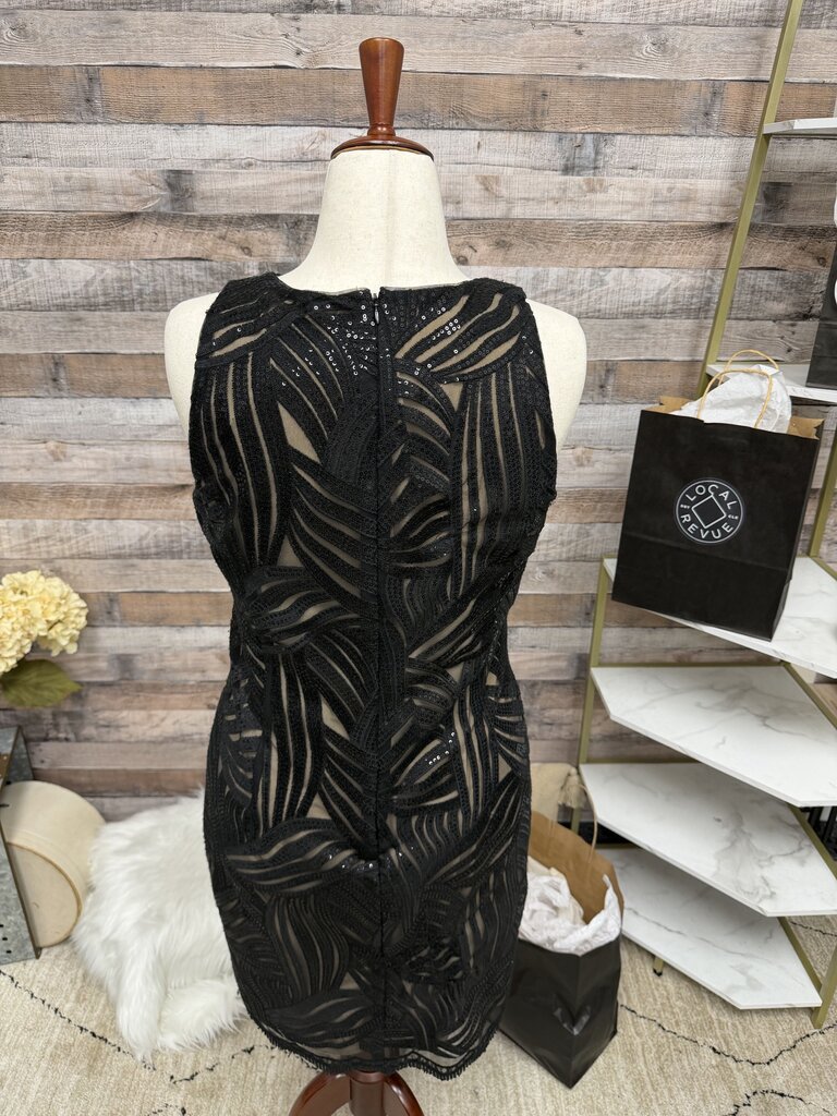 Lauren Ralph Lauren Black Mesh Cocktail