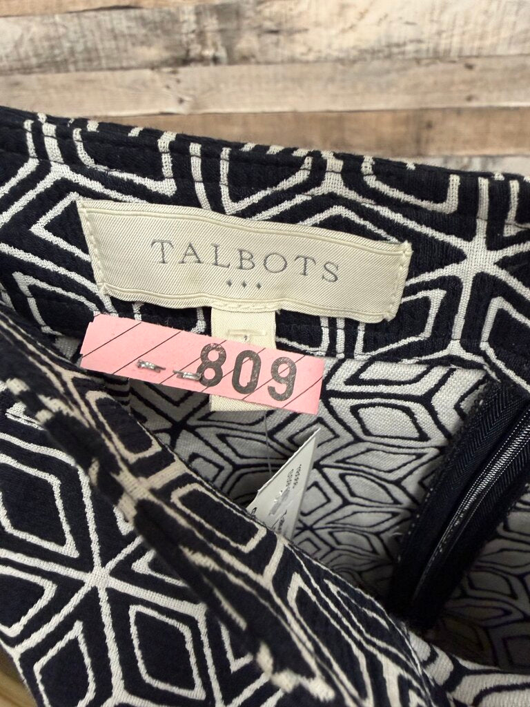 Talbots Geometric Print Wide-Leg Skirt