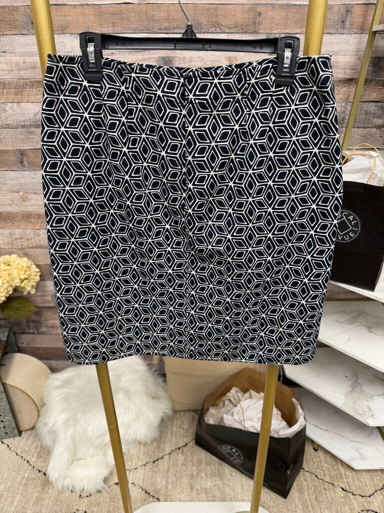 Talbots Geometric Print Wide-Leg Skirt
