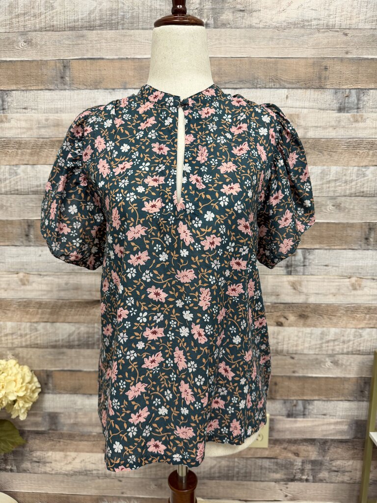 Trovata Birds Of Paradise Green & Floral Blouse